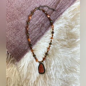 Elegant Orange Beaded Necklace
